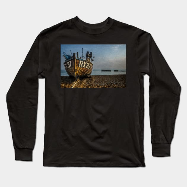 Hastings Fishing Boat On The Stade Long Sleeve T-Shirt by IanWL